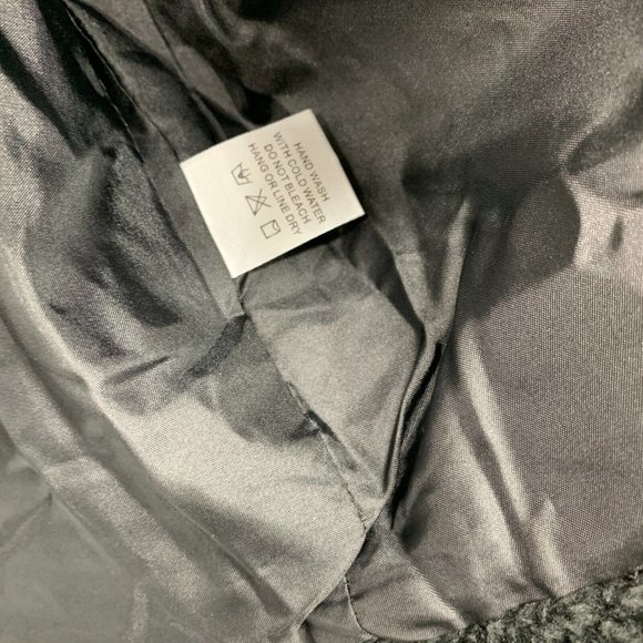 Savanna Jane Jacket Black Embroidered Aztec Faux Fur Open Front - Picture 5 of 9